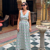 Vestido Cut Out Chess