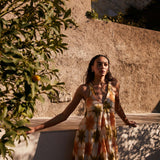 Vestido Halter Tie Dye Green