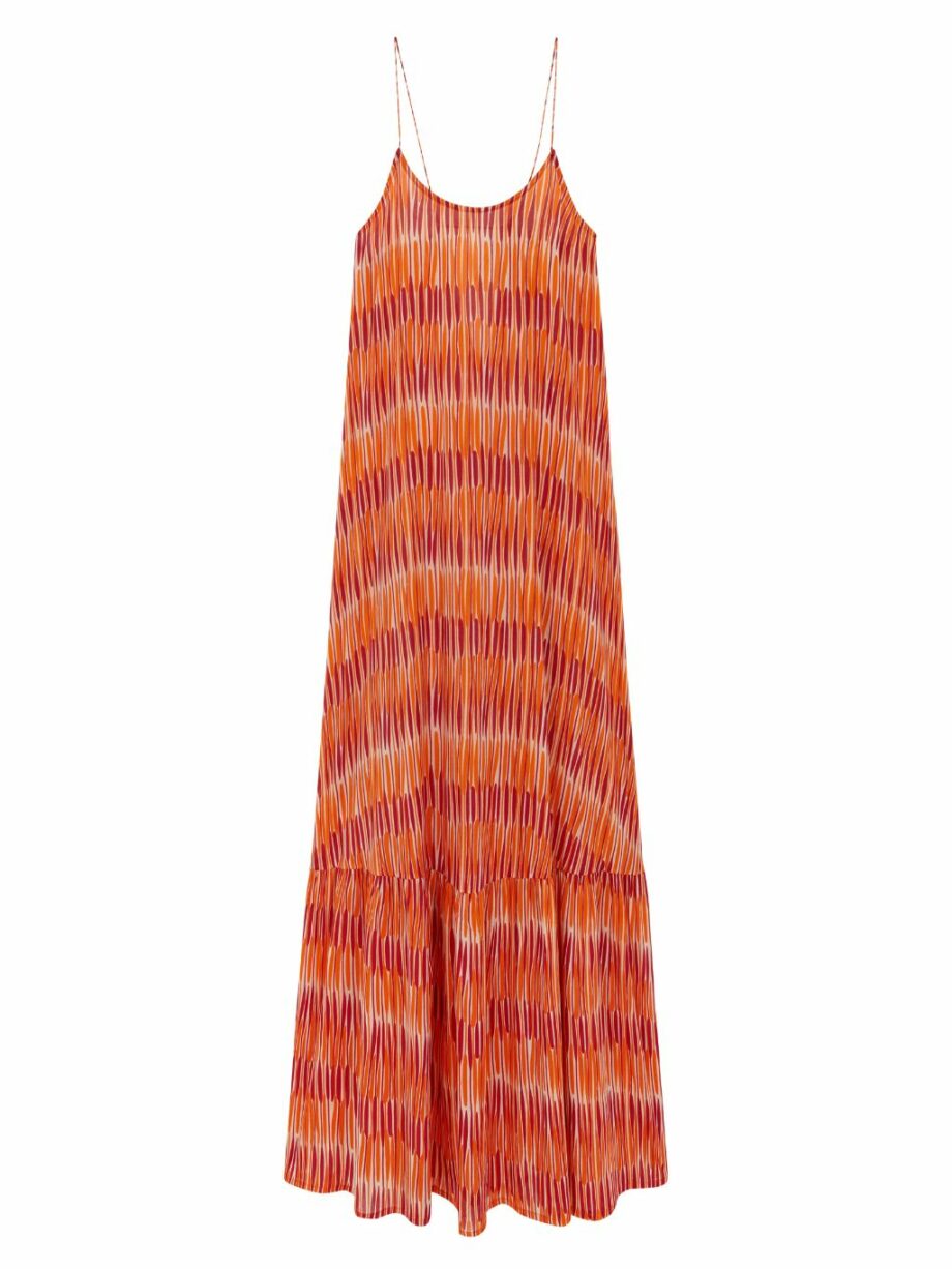 Soya Orange Strappy Dress - Babbaki