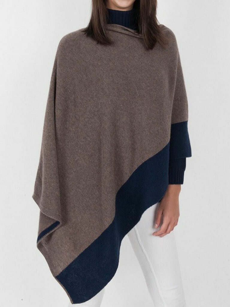 Poncho Ava Cashmere Beige | BABBAKI